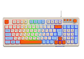 Ігрова клавіатура, блок мультимедіа, LED підсвічування Maxxter KBG-3C01-UA - MegaLavka