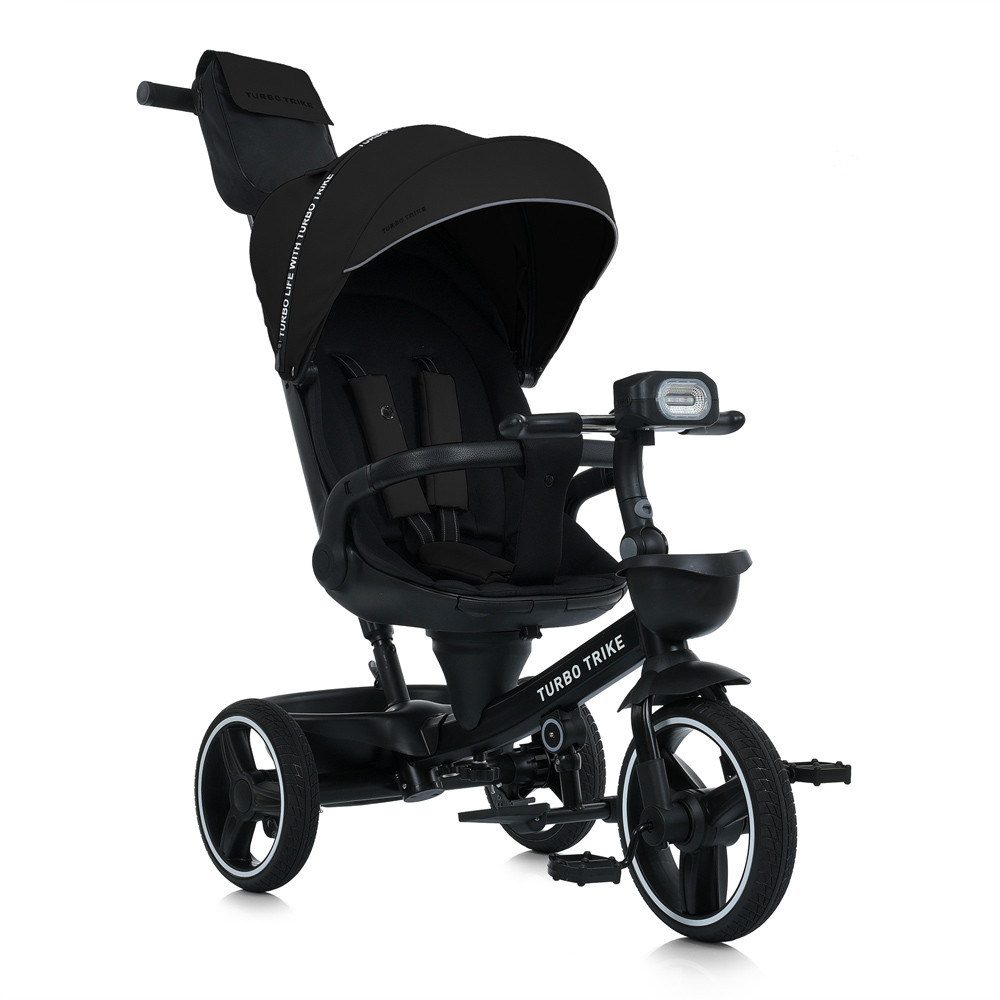 Триколісний велосипед з батьківською ручкою 1002-1 Turbotrike, Elegant Black