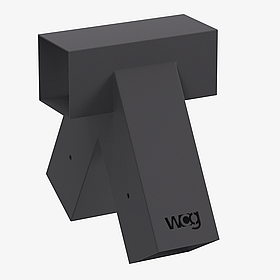 Кронштейн WCG 120° для бруса 100x100 мм, 3 сторони, сталь, чорний (для альтанок, гойдалок, терас)