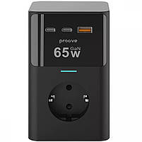 Мережевий фільтр з зарядкою для ноутів Proove Power Cube 65W (3xAC + 2xType-C + 1xUSB) 1.5m, фото 5