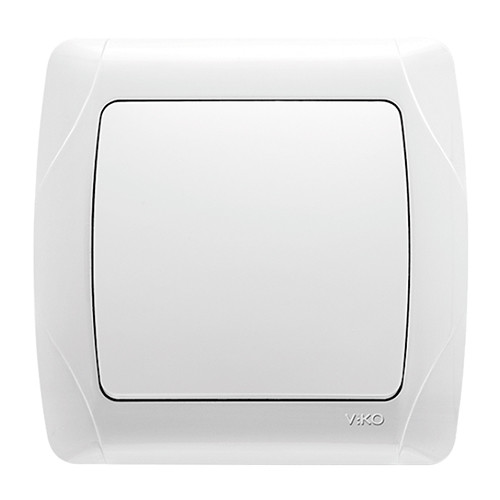 Вимикач одноклавішний Viko Carmen білий, фото 1