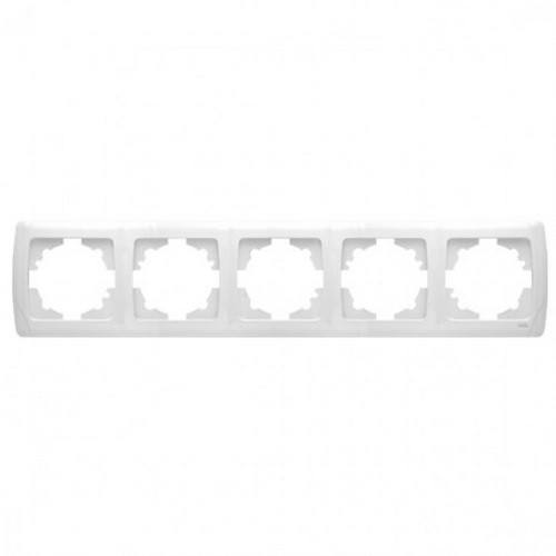 Рамка п'ять постів горизонтальна Viko Carmen біла, фото 1