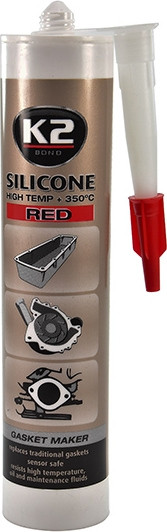 Герметик-прокладок високотемпературний червоний 300г K2 Silicone RED +350°С (B230N)