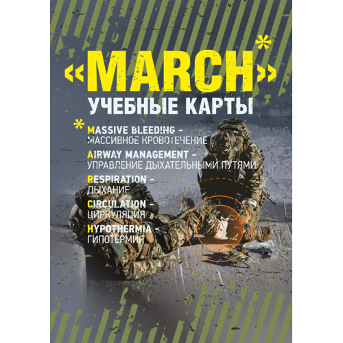 Книга "МАRСН. Учебные карты алгоритма в протоколе TCCC (Tactical Combat Сasualty Сare)", фото 1