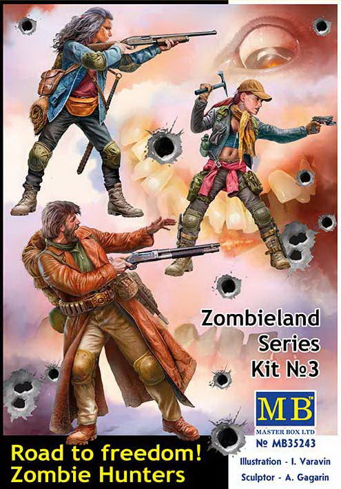 Пластикова модель 1/35 Master Box 35243 Зомбіленд, набір № 3. Мисливці на зомбі