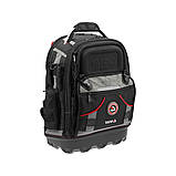 Рюкзак для інструментів з 2 плечовими ременями 75 кишень (385x200x485 мм) з армованого нейлону Yato YT-74283, фото 5