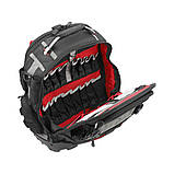 Рюкзак для інструментів з 2 плечовими ременями 75 кишень (385x200x485 мм) з армованого нейлону Yato YT-74283, фото 6