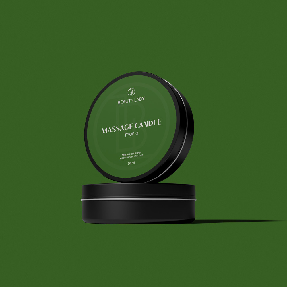 Масажна свічка Beauty Lady для Sра-процедур після манікюру - аромат Tropic, 30 грам