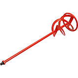 Міксер для будівельних сумішей спіральний оцинкований Ø=140x 600 мм кріплення гвинт. М14 Yato YT-55034, фото 3