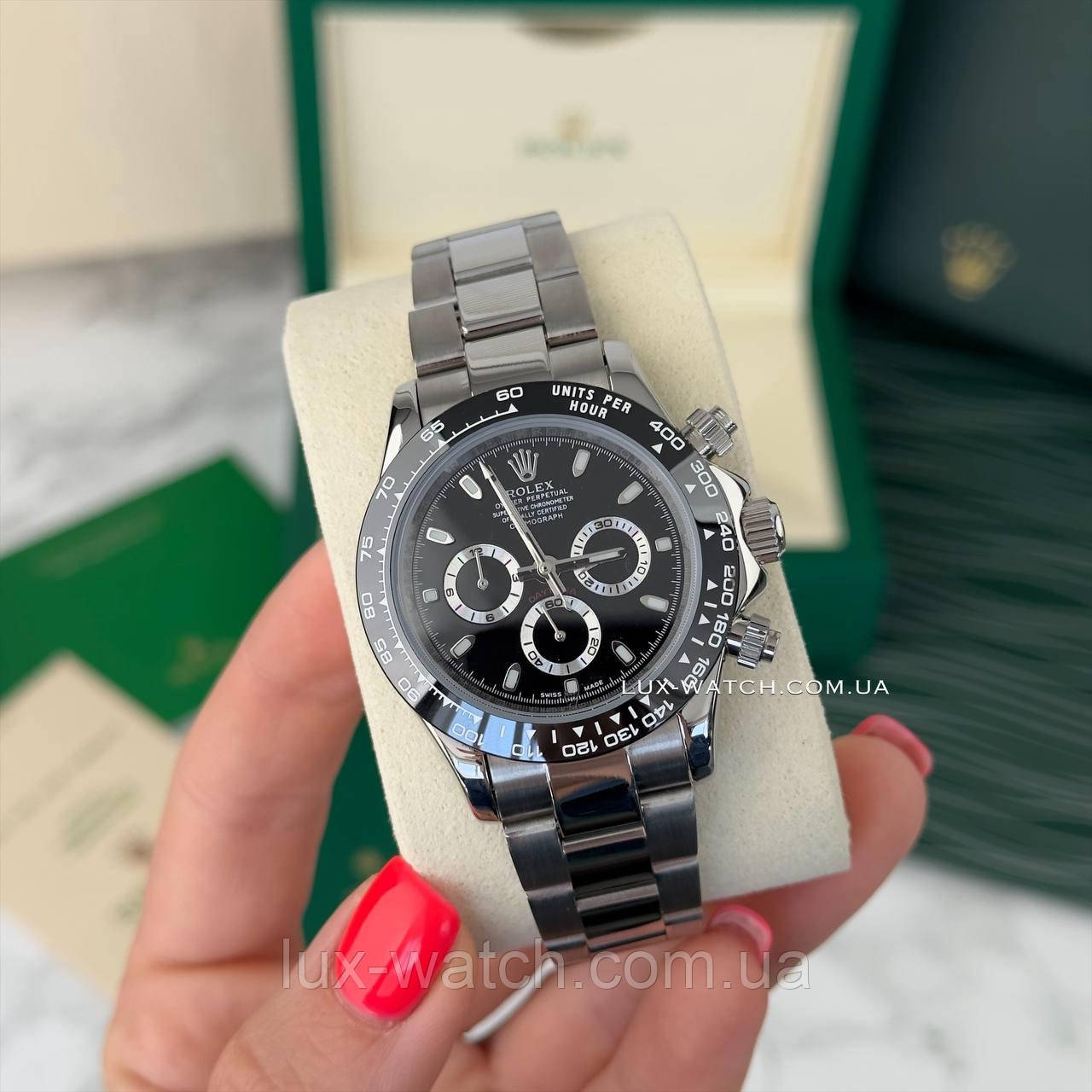 Годинник чоловічий Rolex Daytona Silver/Gold-Gold