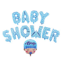 Гірлянда літери 049 КИТАЙ-КТ Baby Shower - блакитна (УП)