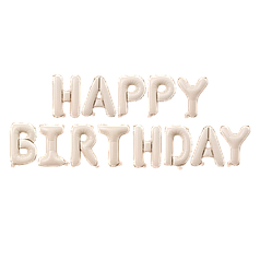 Гірлянда літери 043 КИТАЙ-КТ Happy Birthday - карамельна (УП)