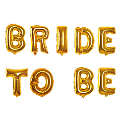 Гірлянда літери 051 КИТАЙ-КТ Bride to Be - золото (УП)