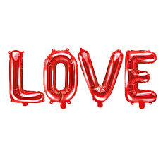 Гірлянда літери 014 КИТАЙ-КТ Love 32" - червона (УП)