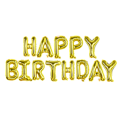 Гірлянда літери 035 КИТАЙ-КТ Happy Birthday - золото (УП)