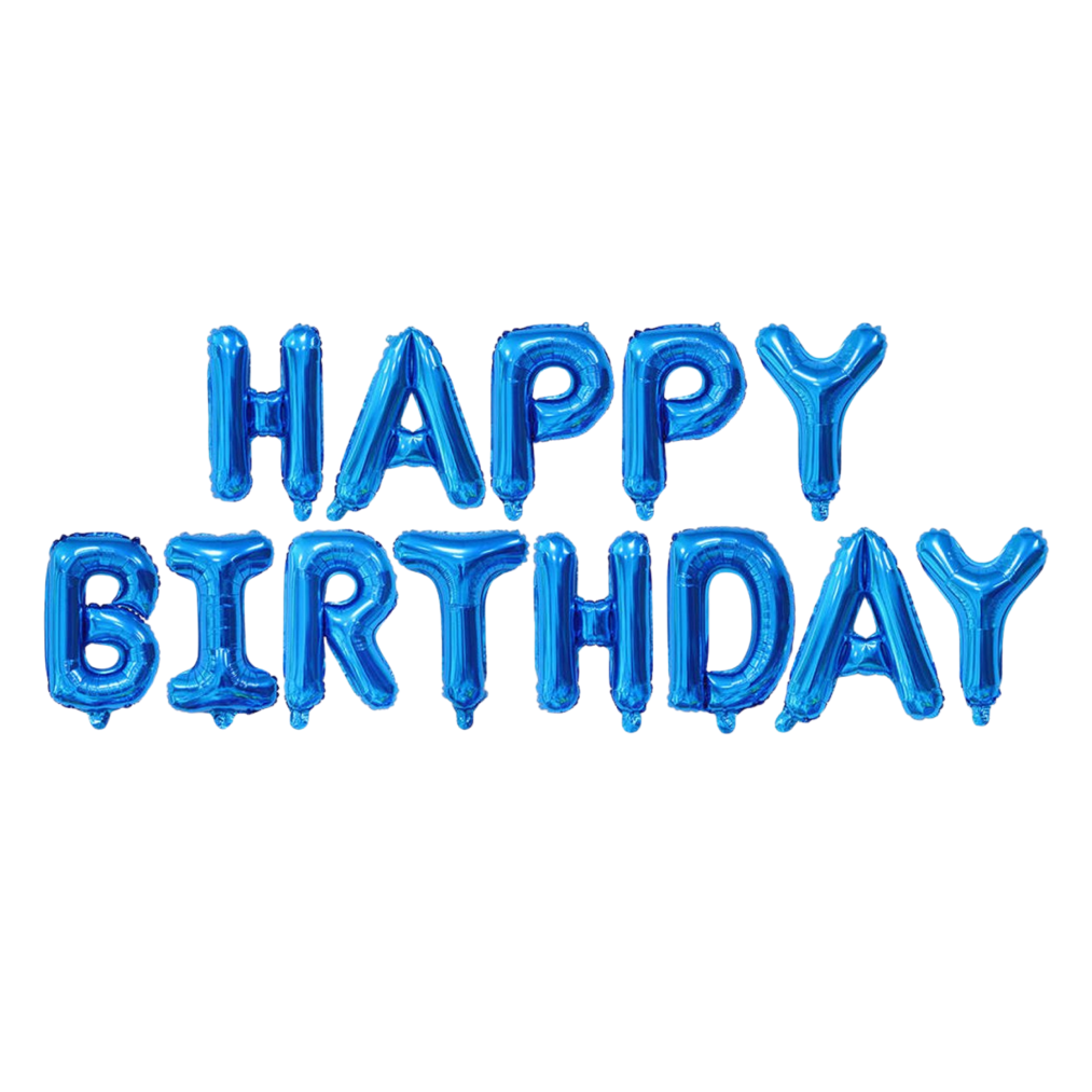 Гірлянда літери 038 КИТАЙ-КТ Happy Birthday - синя (УП)