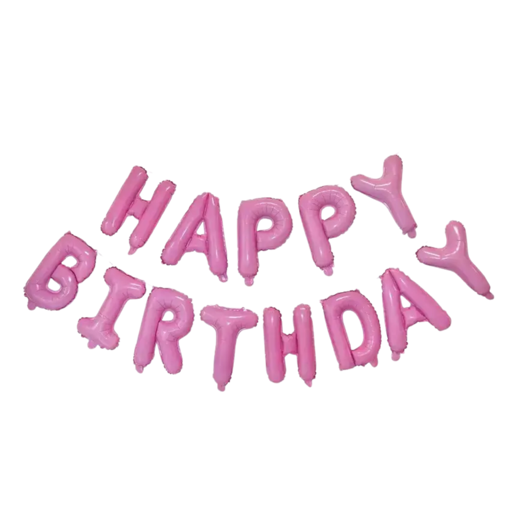 Гірлянда літери 044 КИТАЙ-КТ Happy Birthday - рожева (УП)