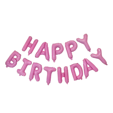 Гірлянда літери 044 КИТАЙ-КТ Happy Birthday - рожева (УП), фото 1