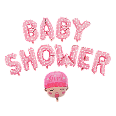 Гірлянда літери 046 КИТАЙ-КТ Baby Shower - рожева (УП)