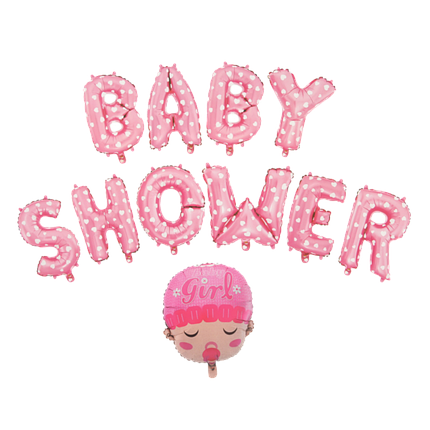 Гірлянда літери 046 КИТАЙ-КТ Baby Shower - рожева (УП), фото 1