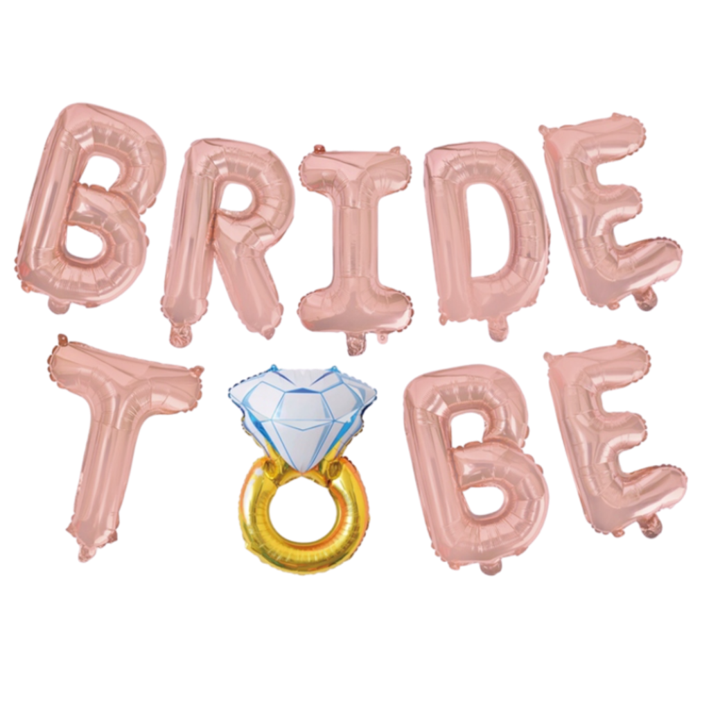 Гірлянда літери 060 КИТАЙ-КТ Bride to Be з обручкою - рожеве золото (УП)