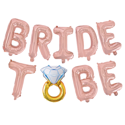Гірлянда літери 060 КИТАЙ-КТ Bride to Be з обручкою - рожеве золото (УП), фото 1