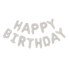 Гірлянда літери 048 КИТАЙ-КТ Happy Birthday - біла (УП)