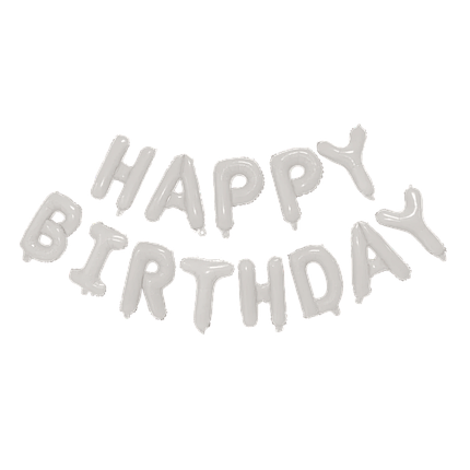 Гірлянда літери 048 КИТАЙ-КТ Happy Birthday - біла (УП), фото 1