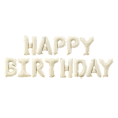 Гірлянда літери 034 КИТАЙ-КТ Happy Birthday - кремова (УП)