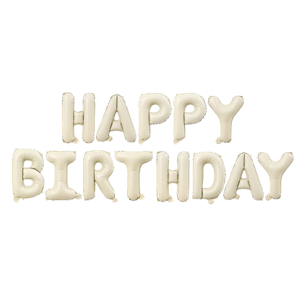 Гірлянда літери 034 КИТАЙ-КТ Happy Birthday - кремова (УП), фото 1