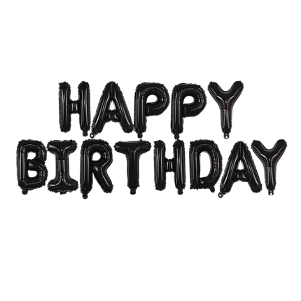 Гірлянда літери 047 КИТАЙ-КТ Happy Birthday - чорна (УП), фото 1