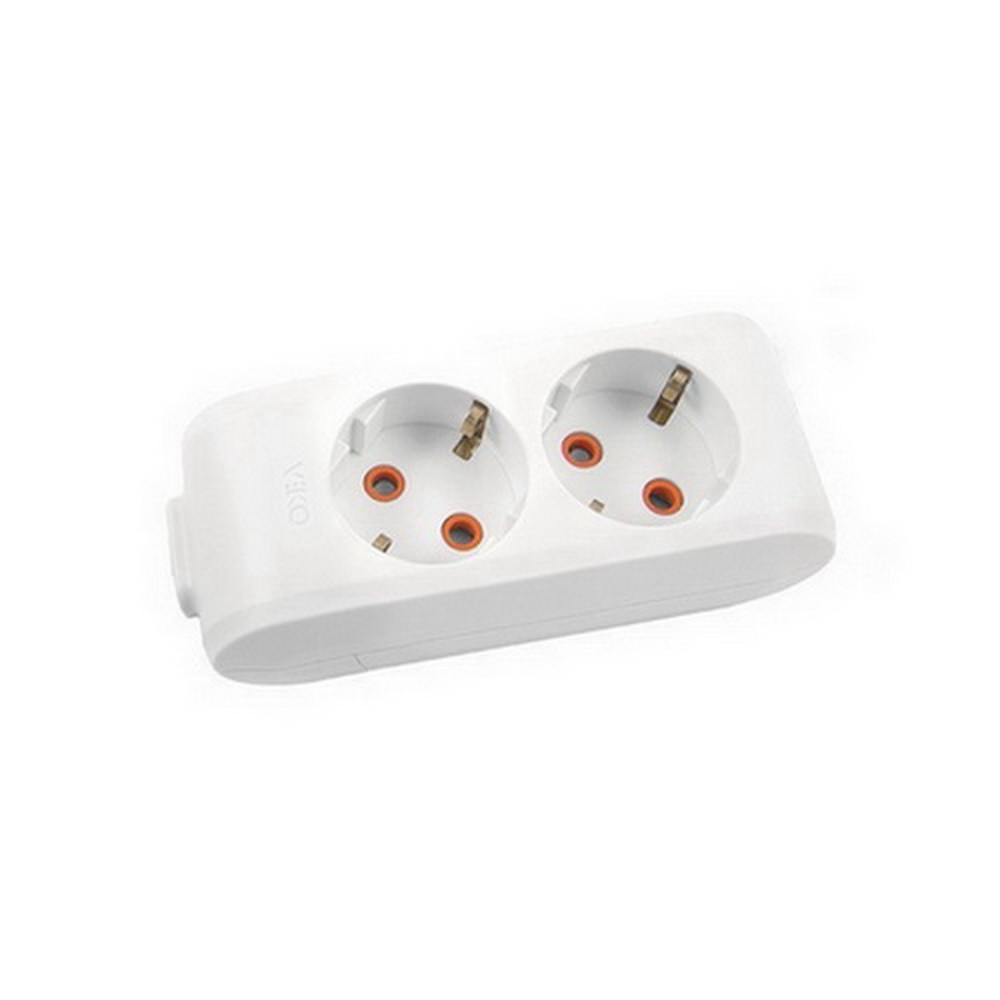 Колодка для подовжувача Viko 2 гнізда із заземленням Multi-Let, фото 1