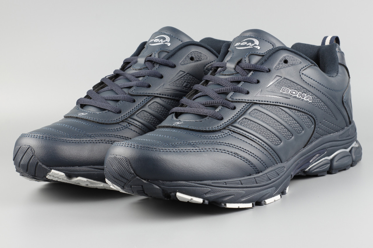 Кросівки чоловічі сині Bona 782W-4 Бона велетні батали Розміри 47
