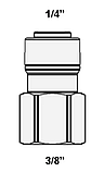 Фітінг 3/8 ВР - 1/4 Тр (прямий перехідник для систем фільтрації 3/8 дюйма Внутрішнє різьблення - 1/4 дюйма Трубка), фото 2