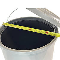 Пластикове відро для відходів з педаллю 40Л, пластик, сірий, фото 7