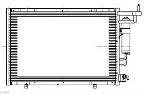 Радіатор кондиціонера  Ford EcoSport (14-)/Ford Fiesta (12-) 1.6 i/2.0 i, фото 1
