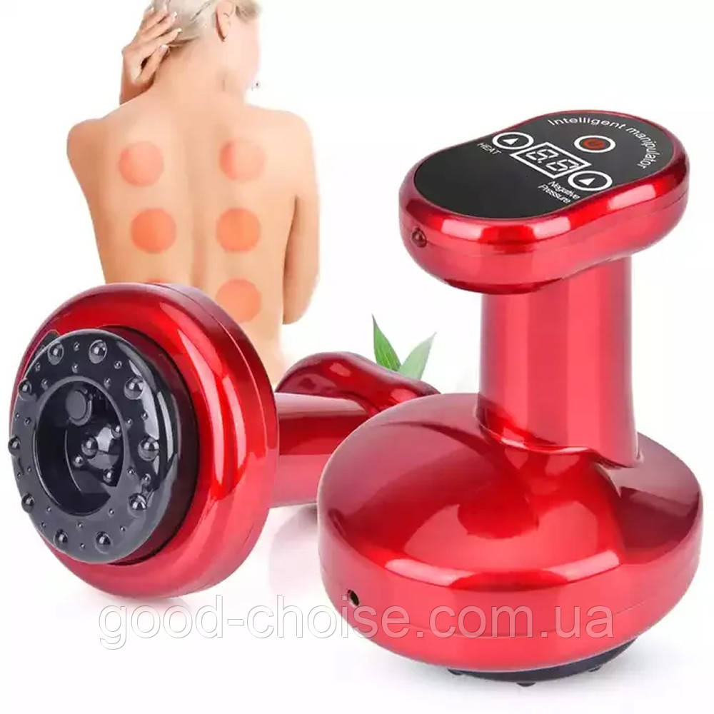 Вакуумний масажер з інфрачервоним підігрівом, від USB / Антицелюлітний масажер / Масажер від целюліту, фото 1
