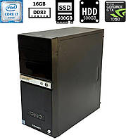 Ігровий комп'ютер Asus H81M-K/Core i7-4790S 3.20GHz/16GB DDR3/SSD 500GB+HDD 500GB/NVIDIA GeForce GTX 1060 6GB/ATX/400W Б/В