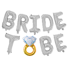 Гірлянда літери 056 КИТАЙ-КТ Bride to Bе з обручкою - срібло (УП)