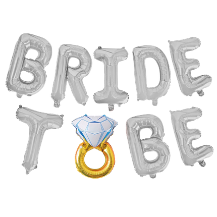 Гірлянда літери 056 КИТАЙ-КТ Bride to Bе з обручкою - срібло (УП), фото 1