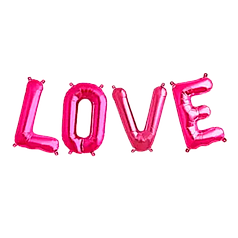 Гірлянда літери 045 КИТАЙ-КТ Love 28" - рожева (УП)