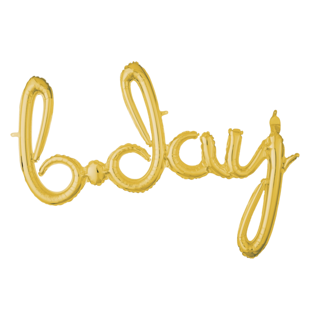 Гірлянда літери 001 ANAGRAM-АН B-day - золото (УП)