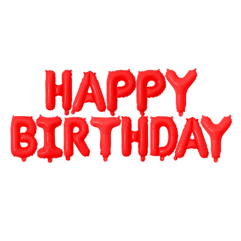 Гірлянда літери 040 КИТАЙ-КТ Happy Birthday - червона (УП)