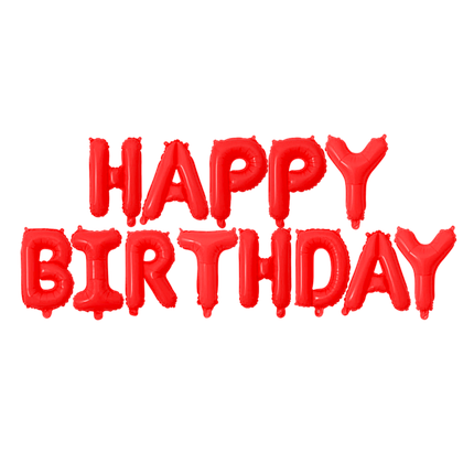 Гірлянда літери 040 КИТАЙ-КТ Happy Birthday - червона (УП), фото 1