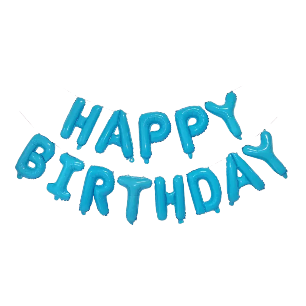 Гірлянда літери 042 КИТАЙ-КТ Happy Birthday - блакитна (УП)