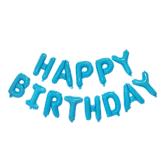 Гірлянда літери 042 КИТАЙ-КТ Happy Birthday - блакитна (УП)