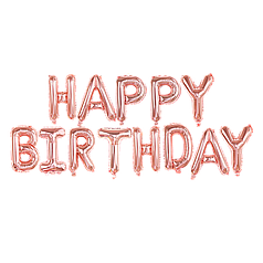 Гірлянда літери 039 КИТАЙ-КТ Happy Birthday - рожеве золото (УП)