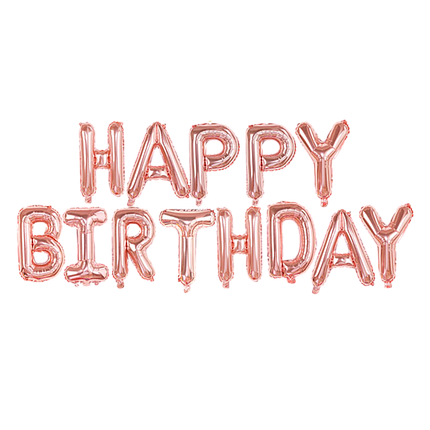Гірлянда літери 039 КИТАЙ-КТ Happy Birthday - рожеве золото (УП), фото 1
