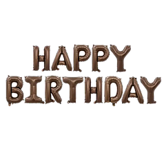 Гірлянда літери 050 КИТАЙ-КТ Happy Birthday - шоколадна (УП)