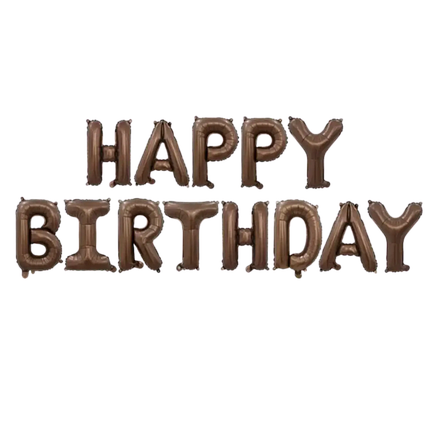 Гірлянда літери 050 КИТАЙ-КТ Happy Birthday - шоколадна (УП), фото 1